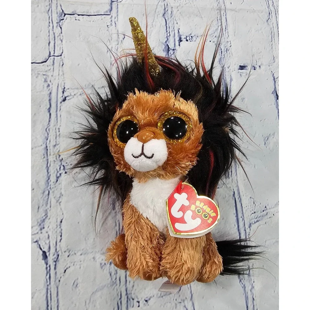 LOT OF 3 Ty Beanie Boos Safari Giraffe Ramsey Lion Zuri Monkey 6